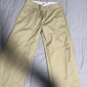 double knee loose fit dickies khaki